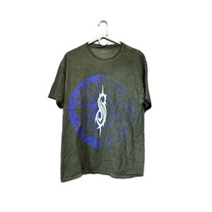 Slipknot Band T Shirt Men's Large Green Graphic Tee